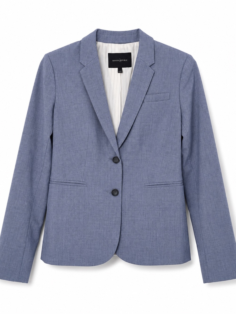 Banana Republic Women's Chambray Blue Two-Button Blazer